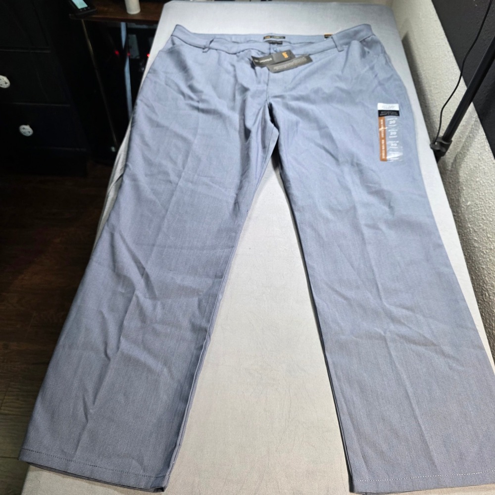 Lee Womens All Day Pant Straight Leg Blue Relaxed Fit Mid Rise 20 Short NWT - Picture 8 of 12